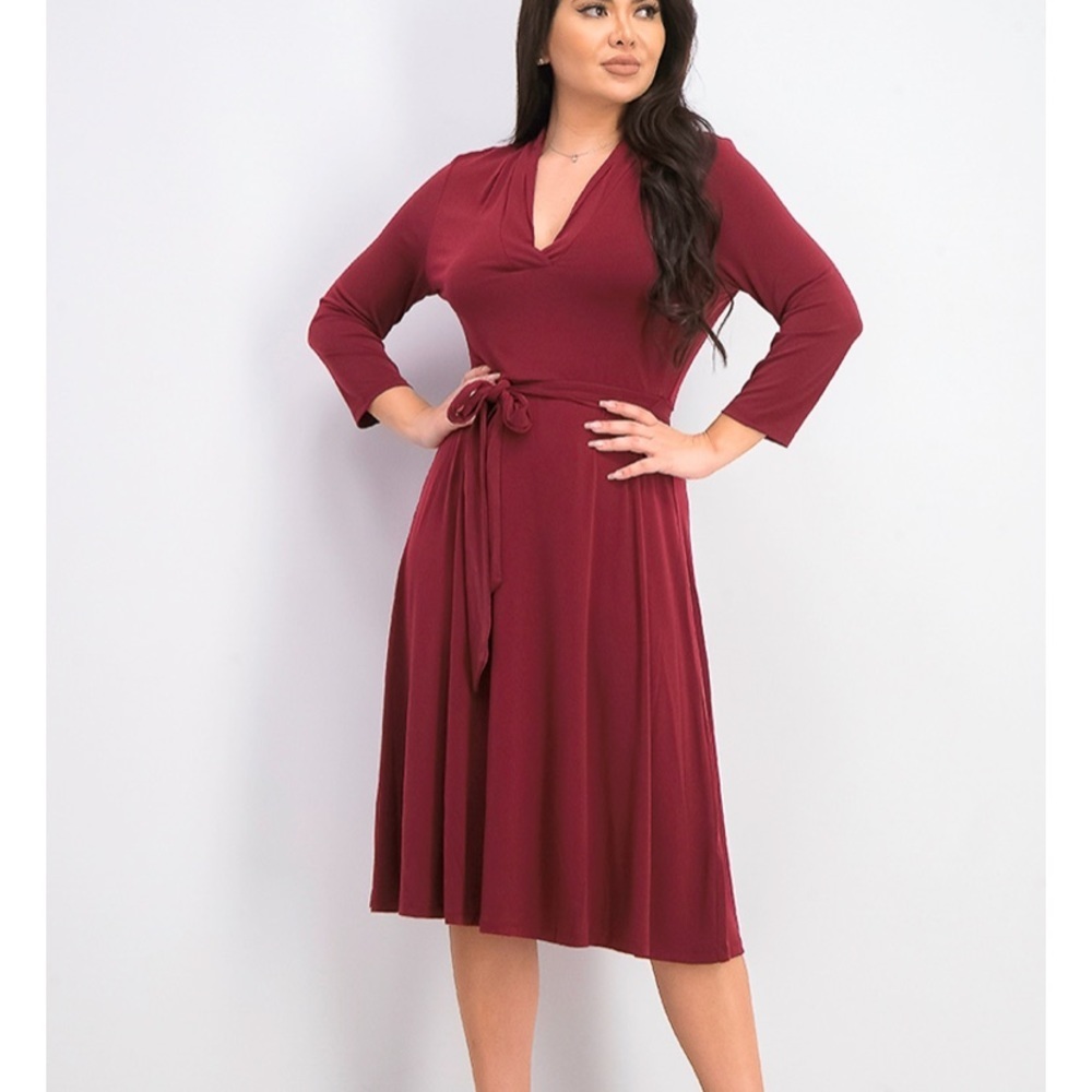 Charter club 3/4 sleeve midi dress